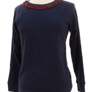 J Crew Beaded neck sweatshirt